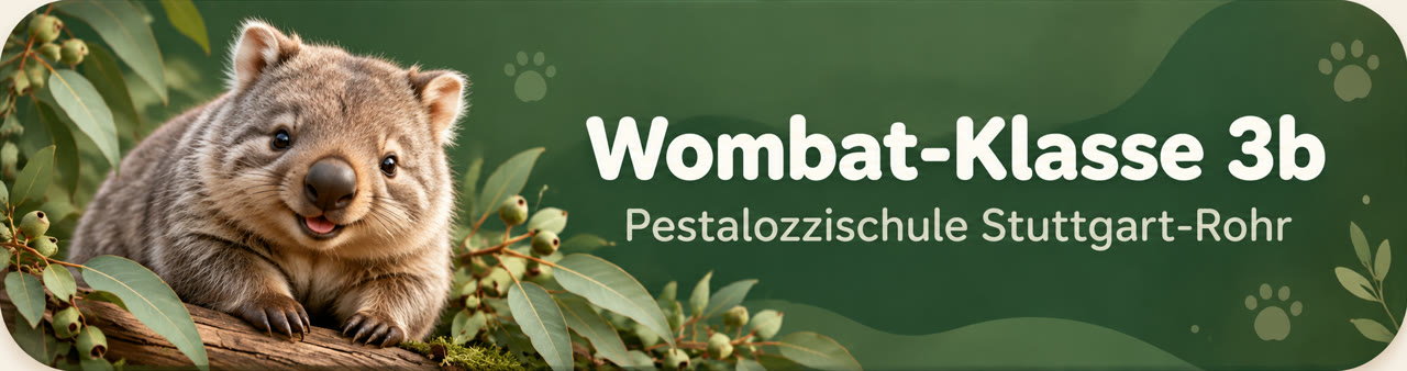 Wombat-Klasse 3b · Pestalozzischule Stuttgart-Rohr
